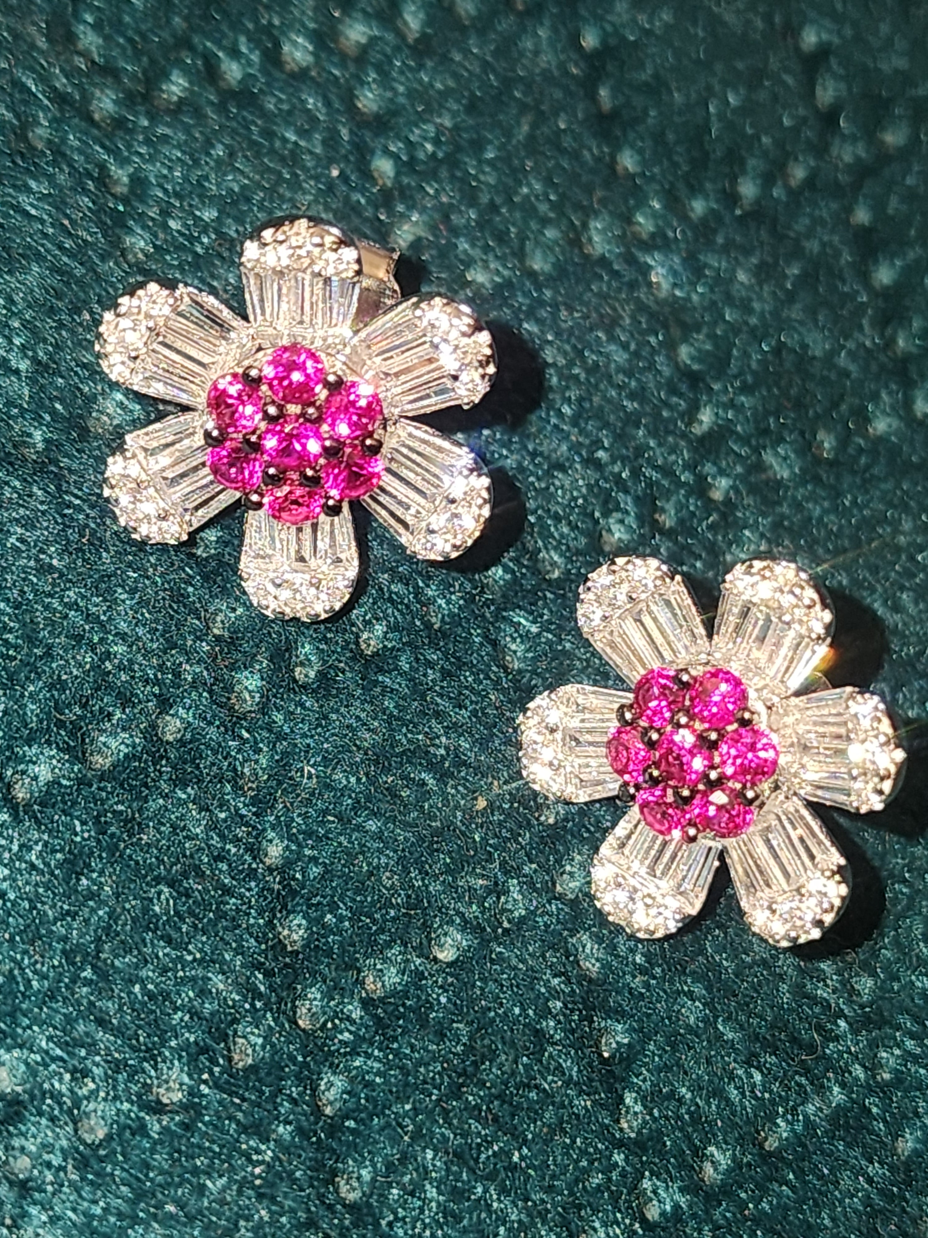 Flower shaped studs