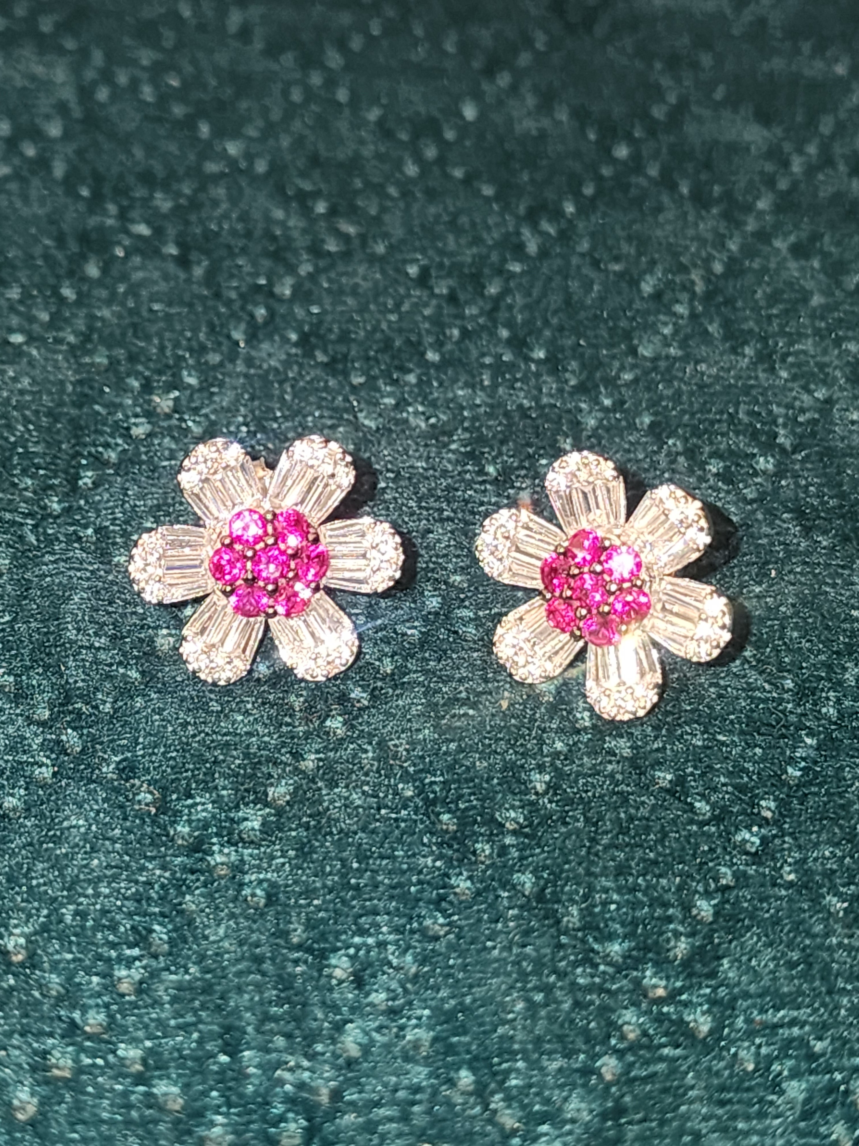 Flower shaped studs